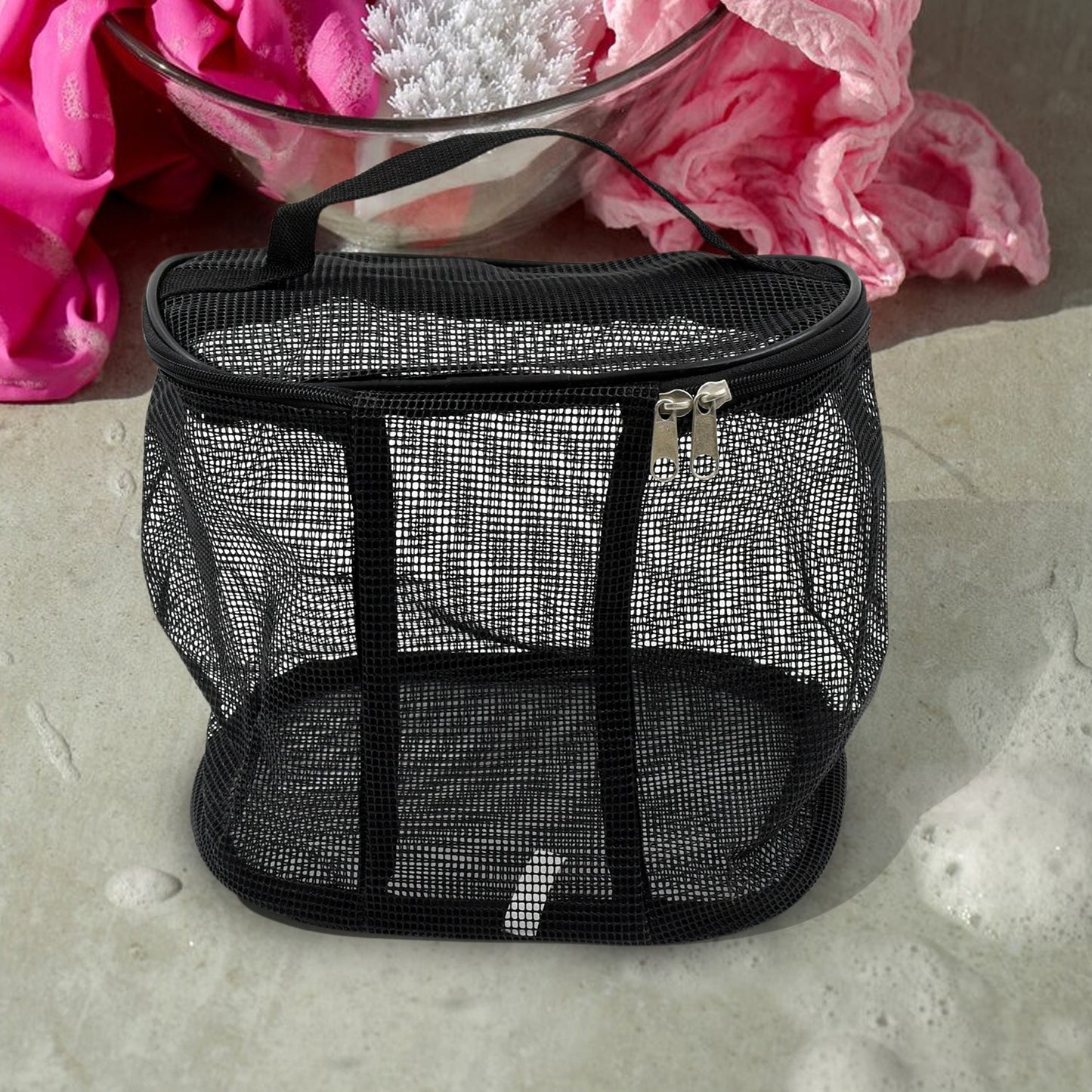 17757 Multi purpose storage bag clear cosmetic case Toiletry Bag mesh makeup pouch Toiletries Organizer mesh cosmetic pouch Makeup Bag mesh toiletry Cosmetics Bag Storage Box outdoor