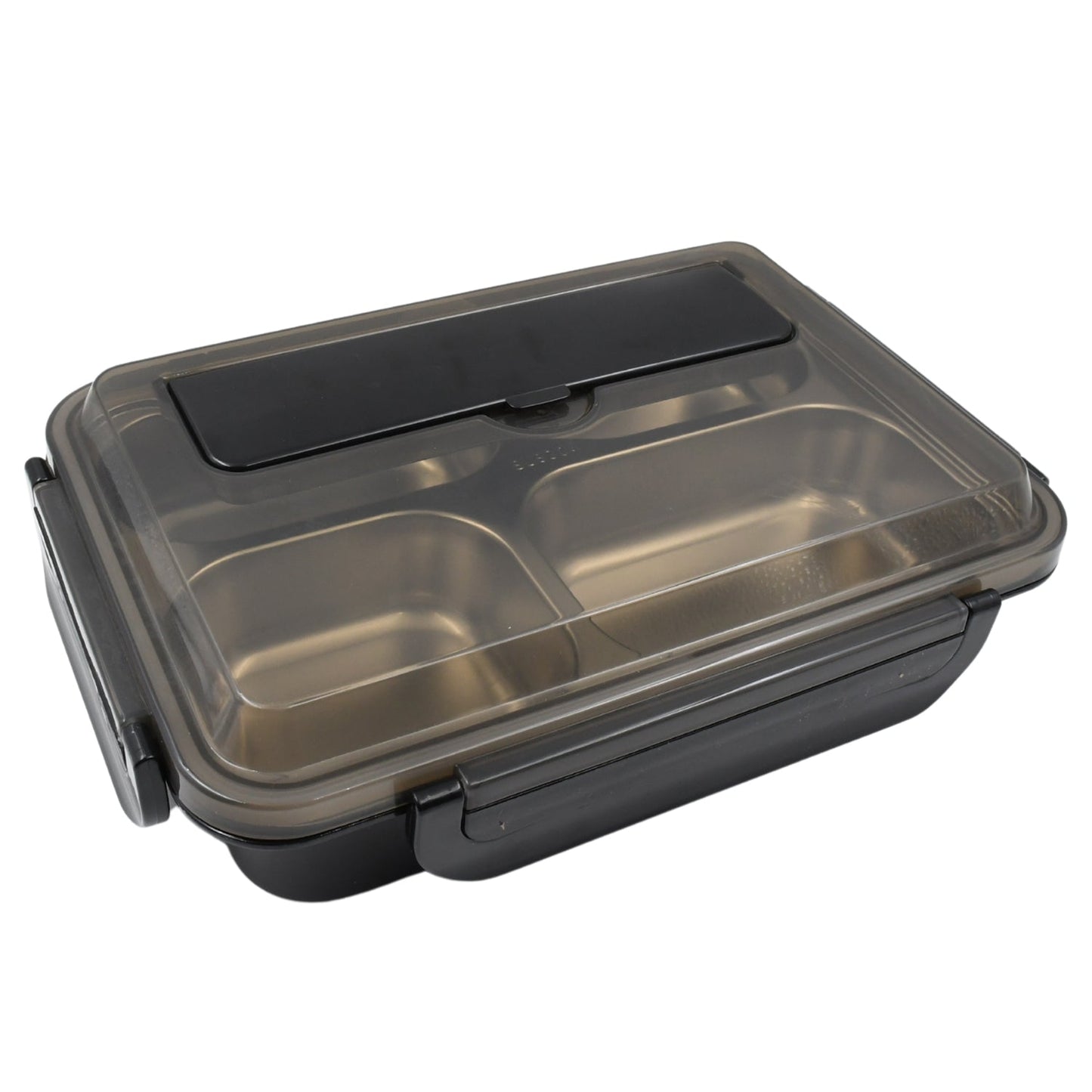 10034 4 Compartment Insulated Lunch Box Stainless Steel |Tiffin Box for Boys, Girls, School & Office Men for Microwave & Dishwasher & Freezer Safe Adult Children Food Container (1 Pc)