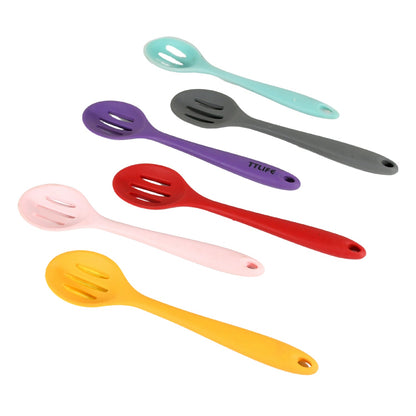 Multipurpose Silicone Spoon, Silicone Basting Spoon Non-Stick Kitchen Utensils Household Gadgets Heat-Resistant Non Stick Spoons Kitchen Cookware Items For Cooking and Baking (6 Pcs Set)