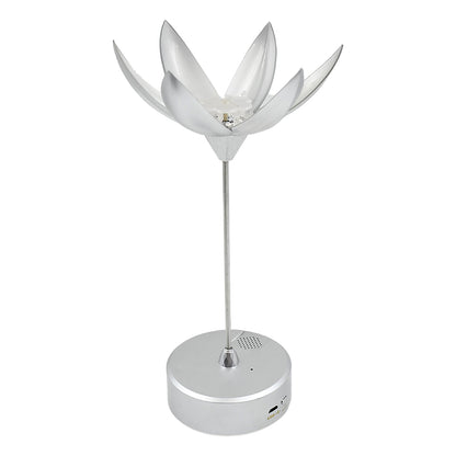 13074 Lotus Flower Lamp with Music, Touch Open and Close, USB Rechargeable (1 Pc / Only One Color)