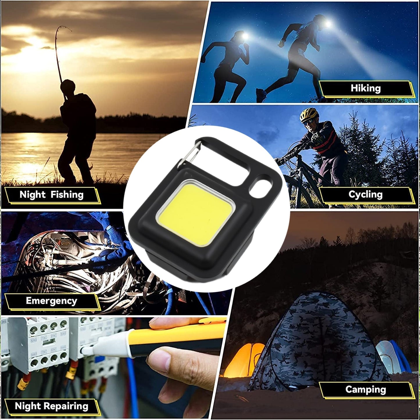 17784 LED Battery Operated Keychain Flashlight Small Work Light with Folding Bracket Bottle Opener for Camping, Hiking, Emergency  (1 Pc / MOQ :- 36 Pcs)