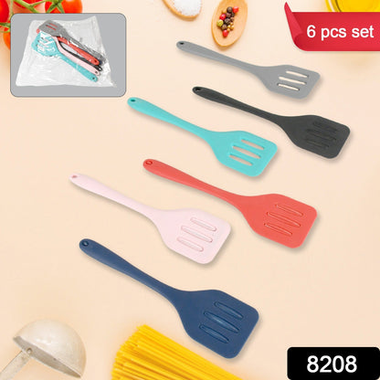 Multipurpose Silicone Spoon, Silicone Basting Spoon Non-Stick Kitchen Utensils Household Gadgets Heat-Resistant Non Stick Spoons Kitchen Cookware Items For Cooking and Baking (6 Pcs Set)