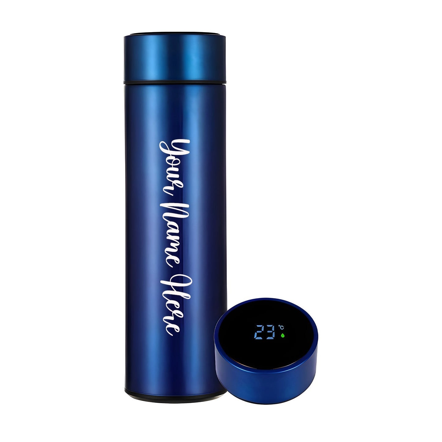 0726 Customized/Personalized Stainless Steel Smart Water Bottle with Smart LCD Temperature Touch | Gifting Custom Name Water Bottle | Gifts for Boyfriend/Girlfriend/Employee | 500ML