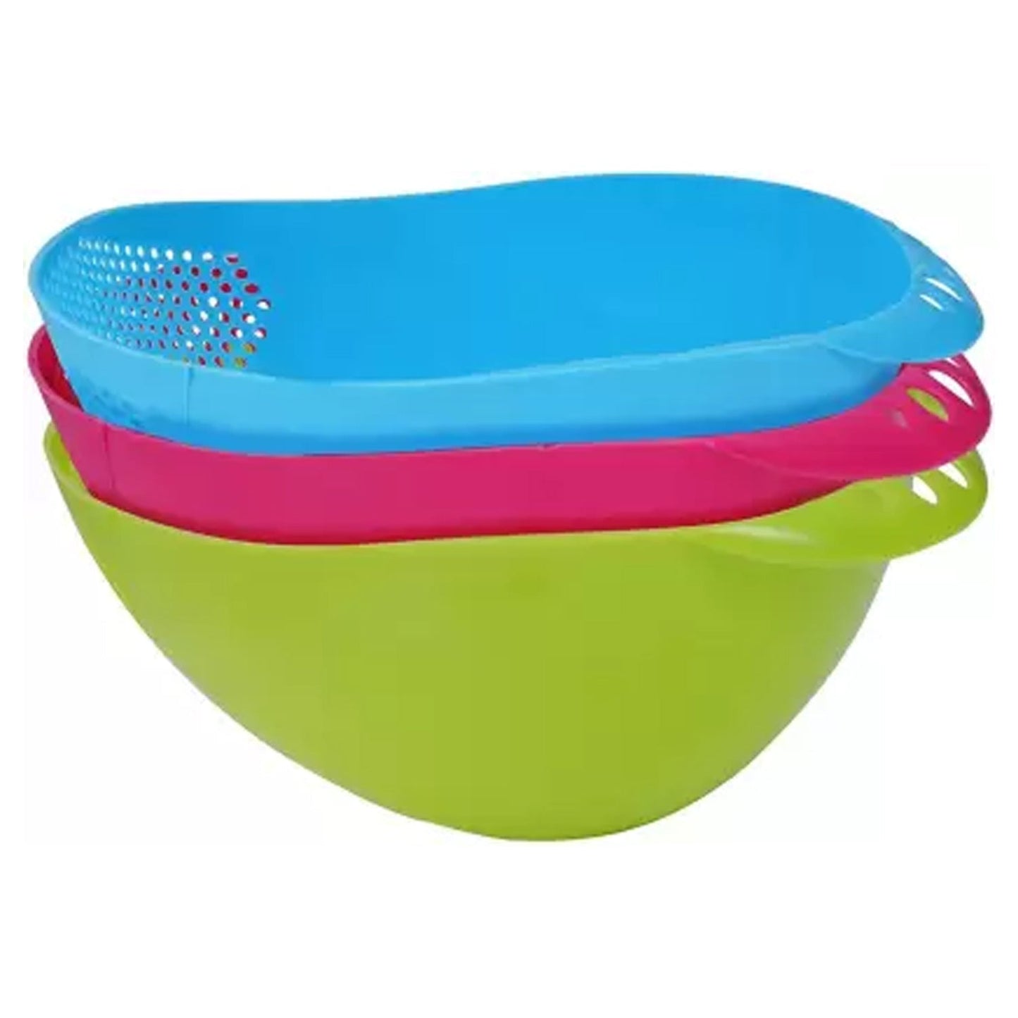 0081 Virgin Rice Bowl Durable Plastic Strainer ,Water Strainer | Vegetable & Fruits Washing Bowl