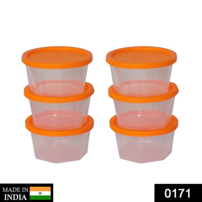 171 Plastic Container Set, 200ml, Set of 6 DeoDap