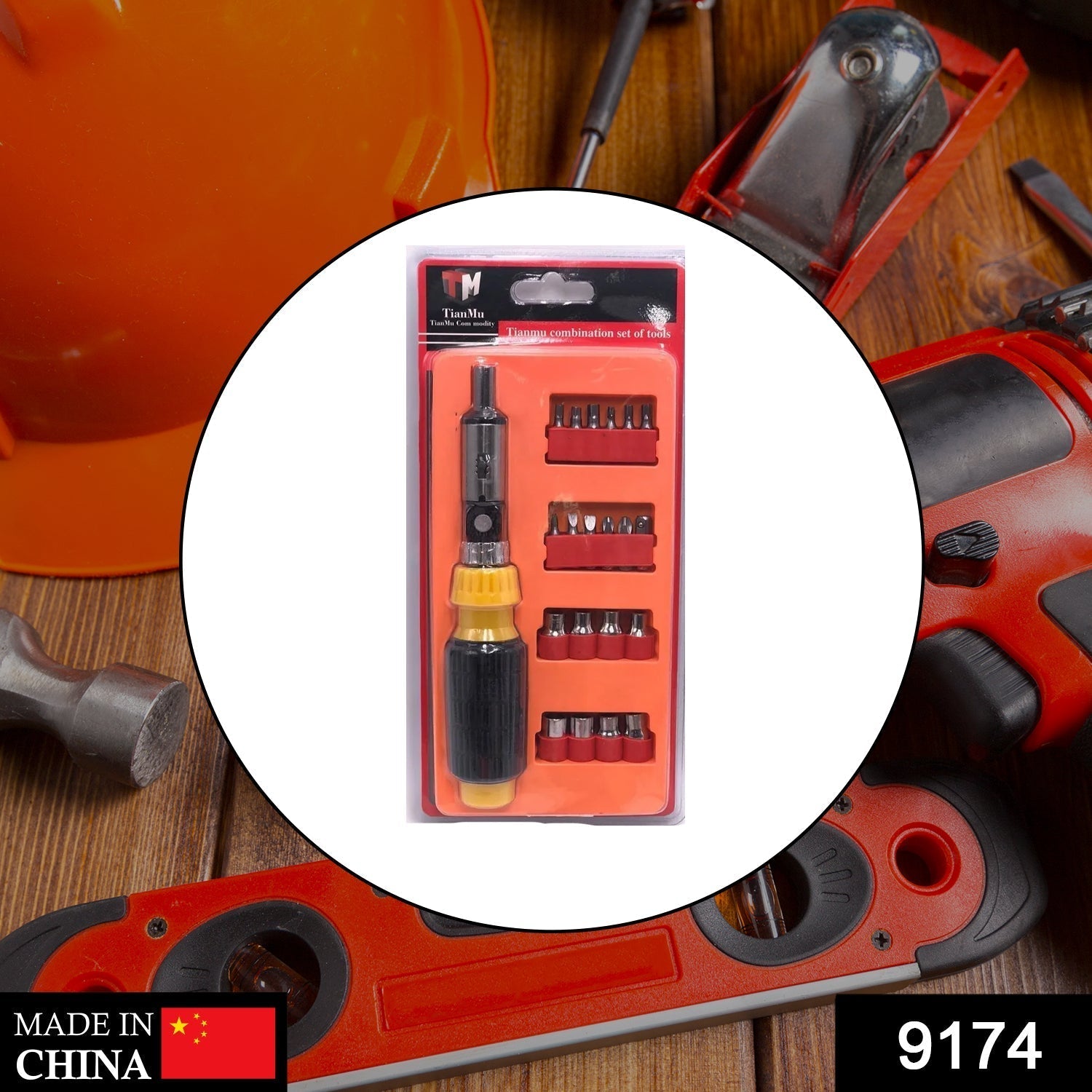 9174 Screwdriver Set, Steel 21 in 1 with 20 Screwdriver Bits DeoDap