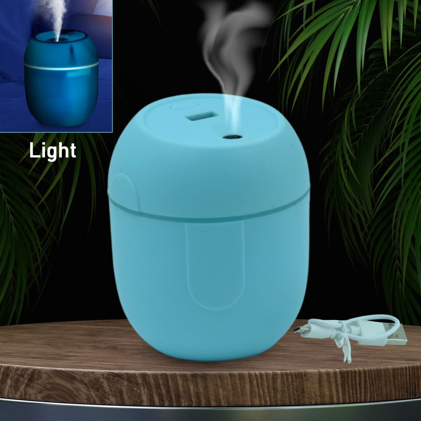 6785 Portable Lighting Mini Humidifier, USB Personal Desktop Air Humidifier for Baby Bedroom Travel Office Home with Light, Cool Mist Humidifier, Essential Oil Diffusers, Cool Mist Humidifiers (250 ML)