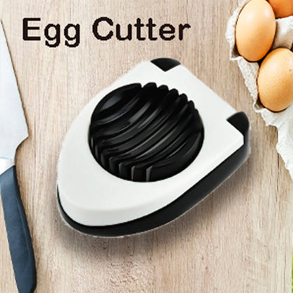 2129 Oval Shape Plastic Multi Purpose Egg Cutter/Slicer with Stainless Steel Wires DeoDap