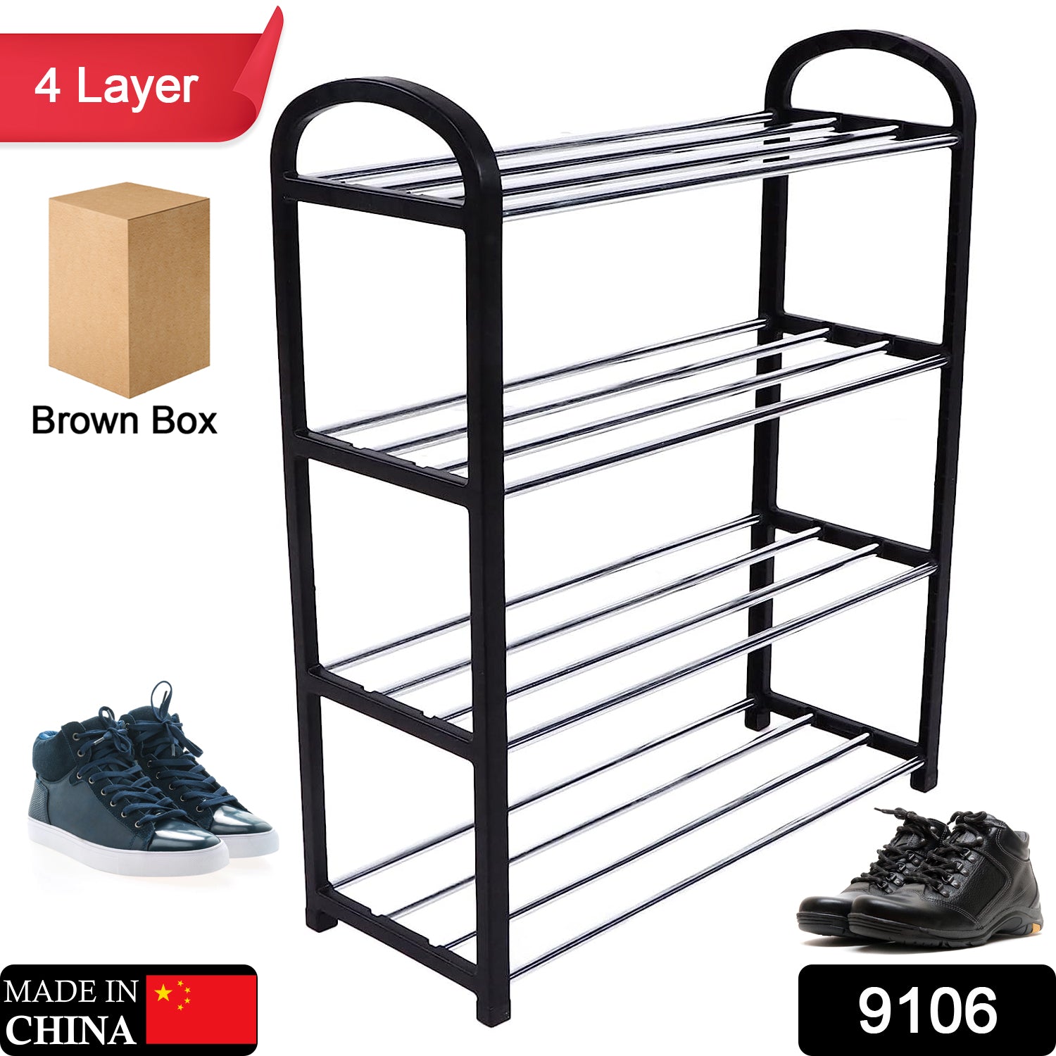 9106 4 Shelves Shoe Rack DeoDap