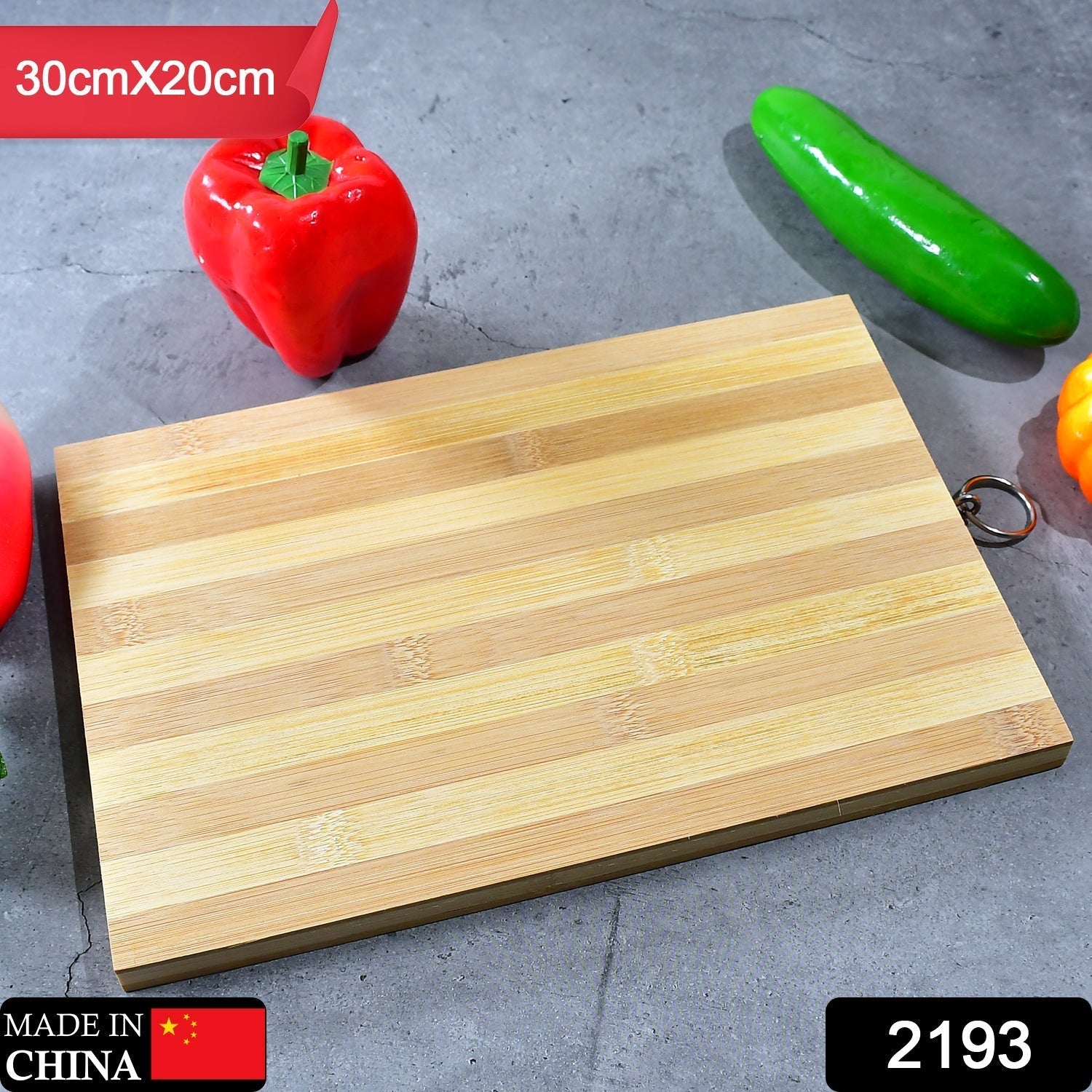 2193 Natural Wood Chopping Cutting Board for Kitchen Vegetables, Fruits & Cheese, BPA Free. DeoDap