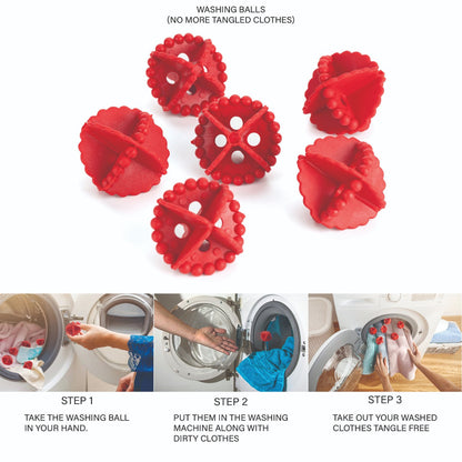 207 Laundry Washing Ball, Wash Without Detergent (6pcs) DeoDap