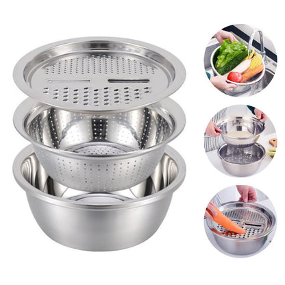 2601 3 in 1 Kitchen Multipurpose Julienne Grater Salad Maker DeoDap