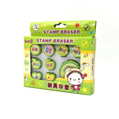 4806 9 Pc Stamp Set used in all types of household places by kids and childrens for playing purposes. DeoDap