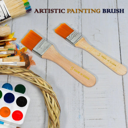 4982 Artistic Flat Painting Brush 2pc for Watercolor & Acrylic Painting. DeoDap