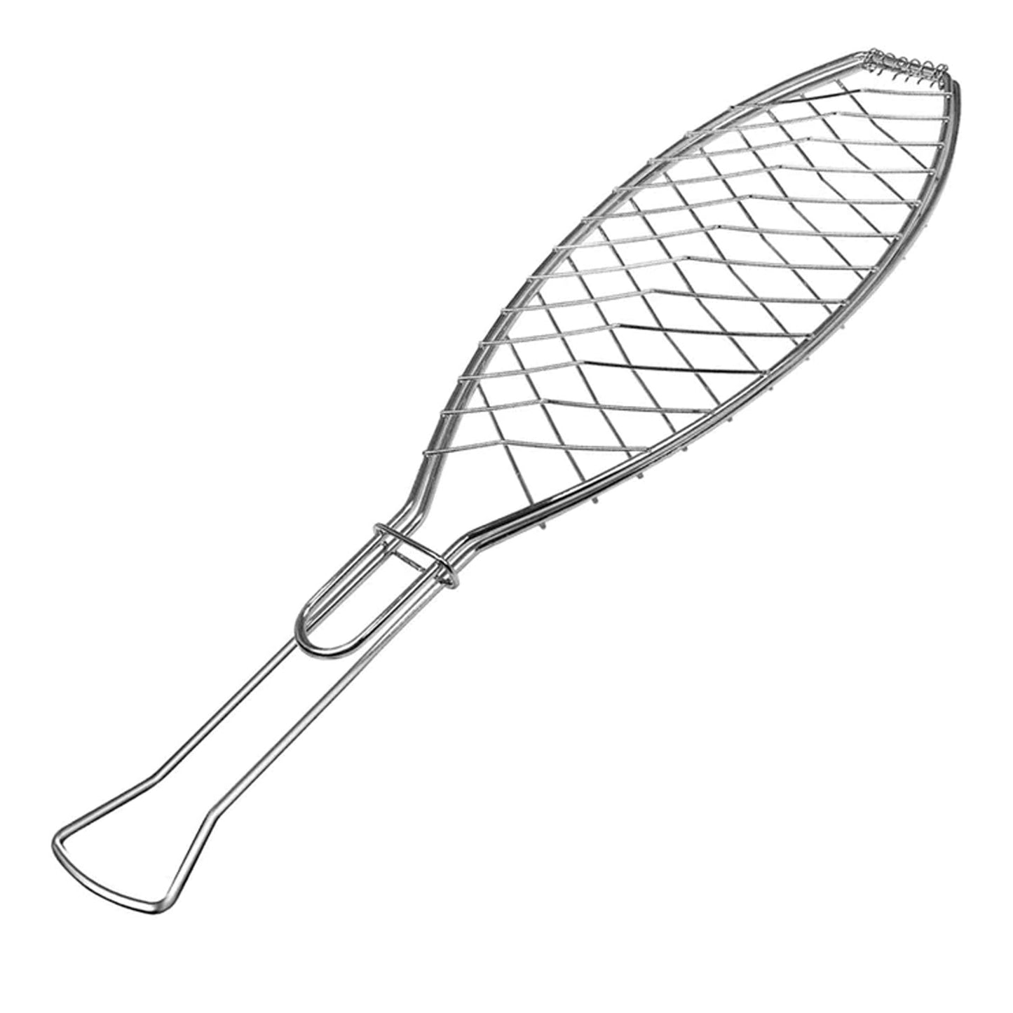 5111 Stainless Steel BBQ Barbecue Fish Grill Net Basket, Standard, Silver DeoDap