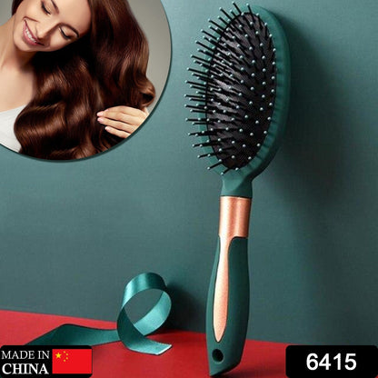 6415 Massage Comb, Air Cushion Massage Hair Brush Ergonomic Matt Disappointment for Straight Curly Hair Cushion Curly Hair Comb for All Hair Types, Home Salon DIY Hairdressing Tool  (1 Pc)