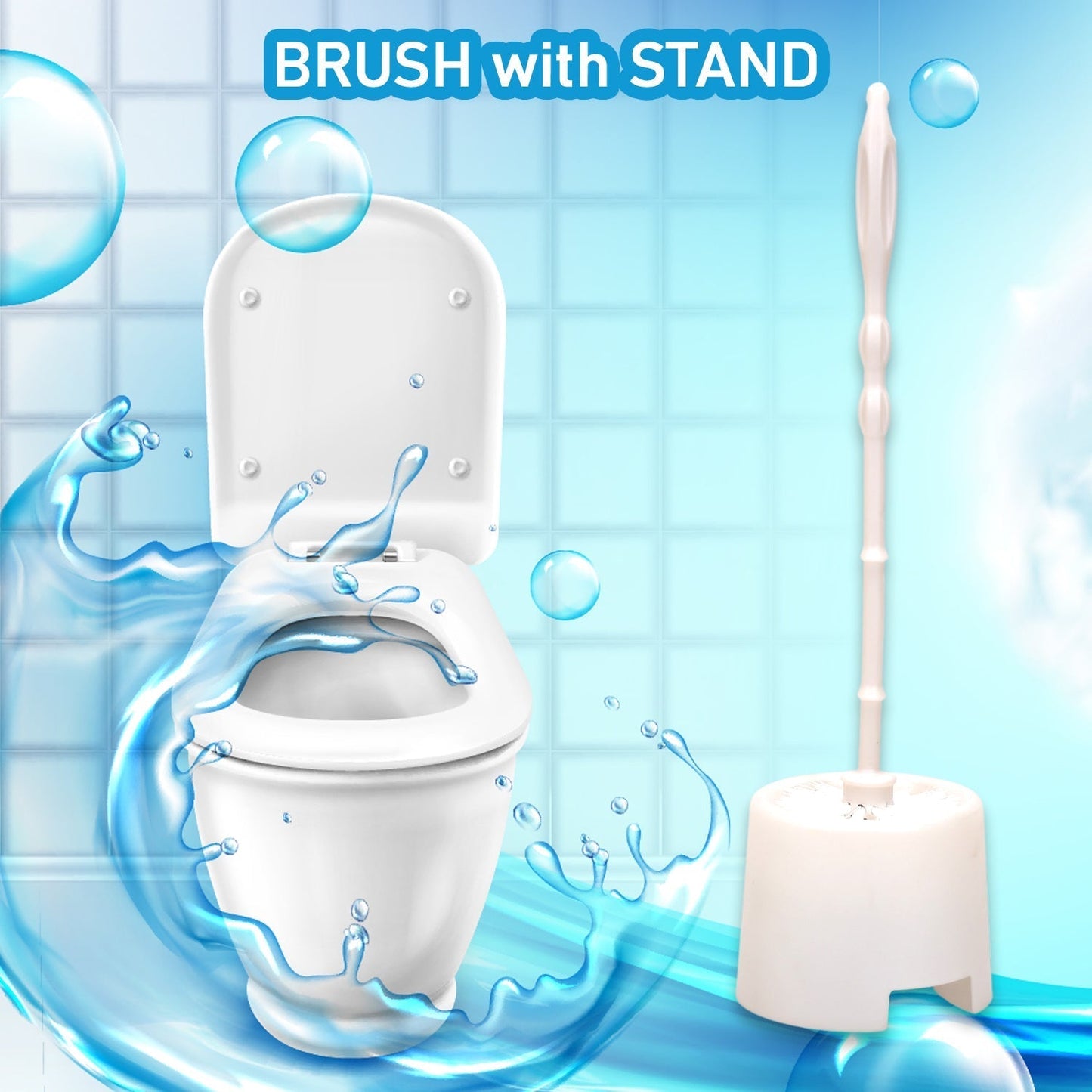 6615 Toilet Cleaning Brush with Potted Holder DeoDap