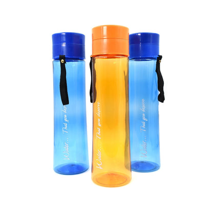 2716 Unbreakable, Leakproof, Durable, BPA Free, Non-Toxic Plastic Water Bottles, 1 Litre (Pack of 3, Assorted Color) DeoDap