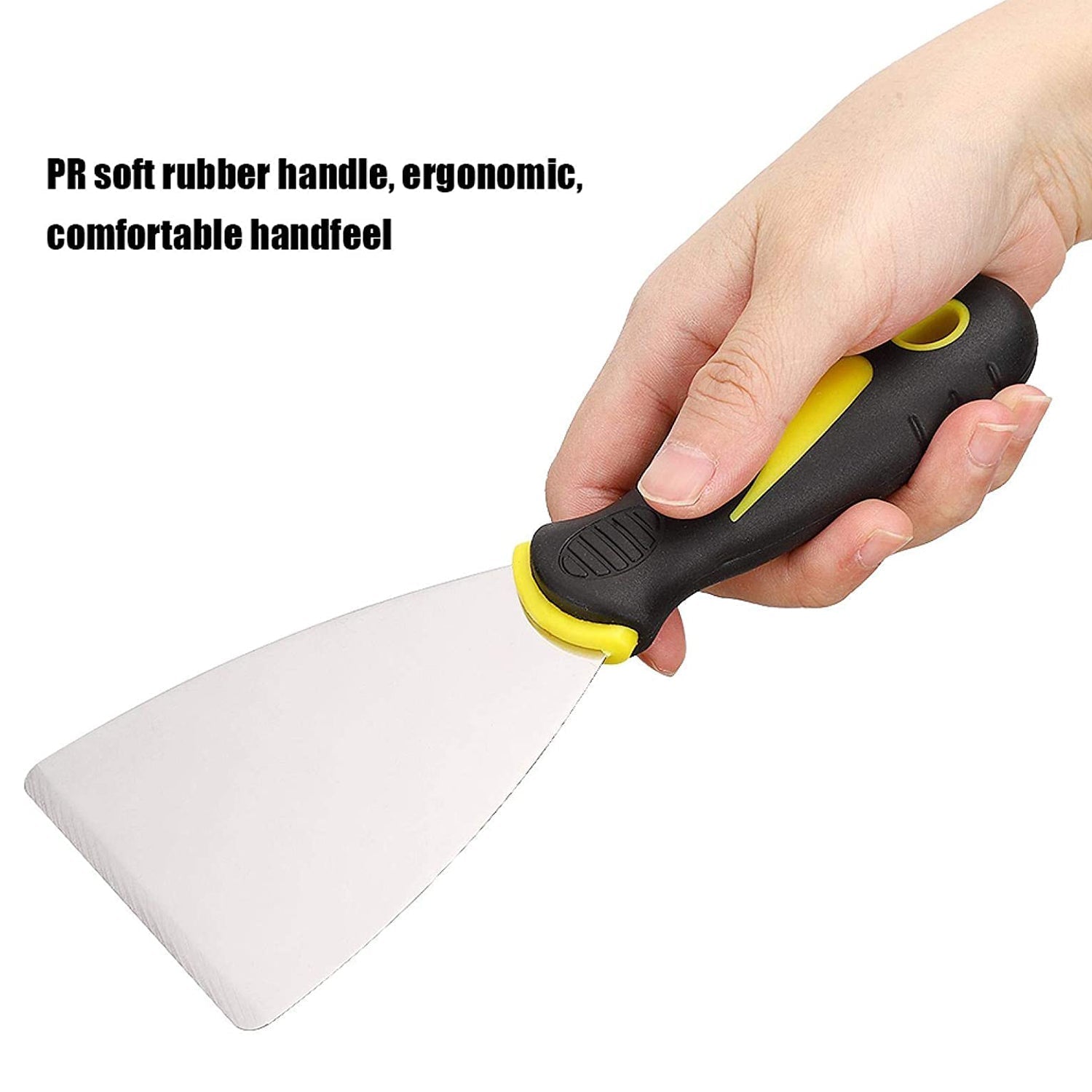 7479 Putty Knife Set with Soft Rubber Handle for Drywall, Putty, Decals, Wallpaper, Baking, Patching and Painting DeoDap