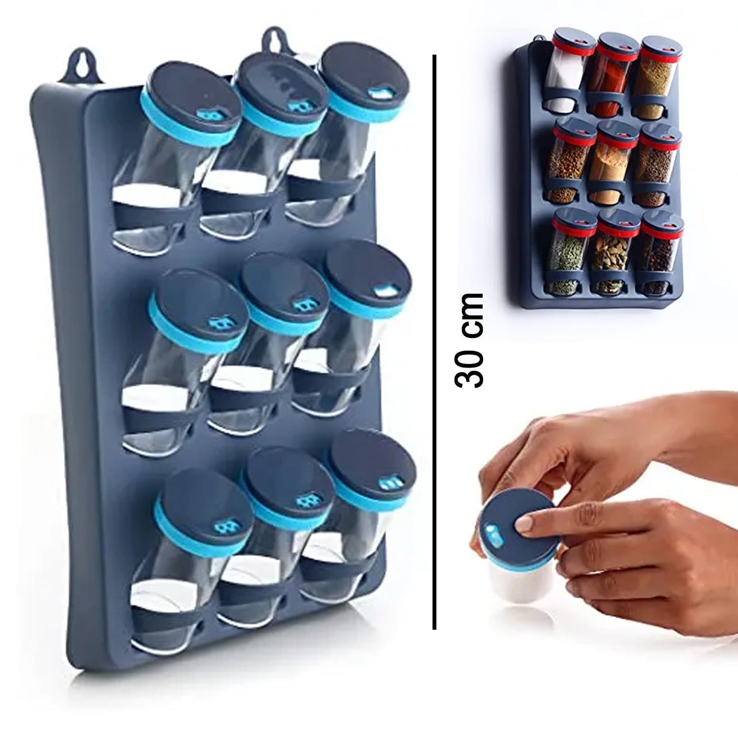 2575 Space Saver Spice Rack  9 Piece Spice Set DeoDap