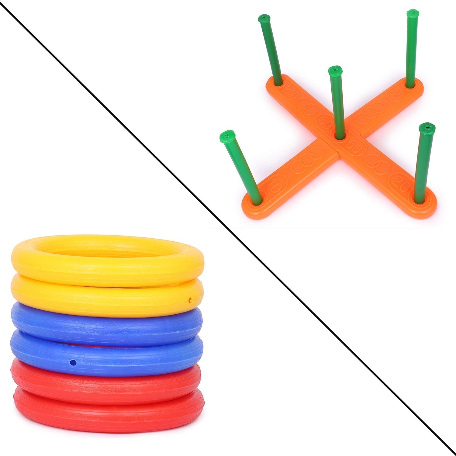 8078 13 Pc Ring Toss Game widely used by children’s and kids for playing and enjoying purposes and all in all kinds of household and official places etc. DeoDap