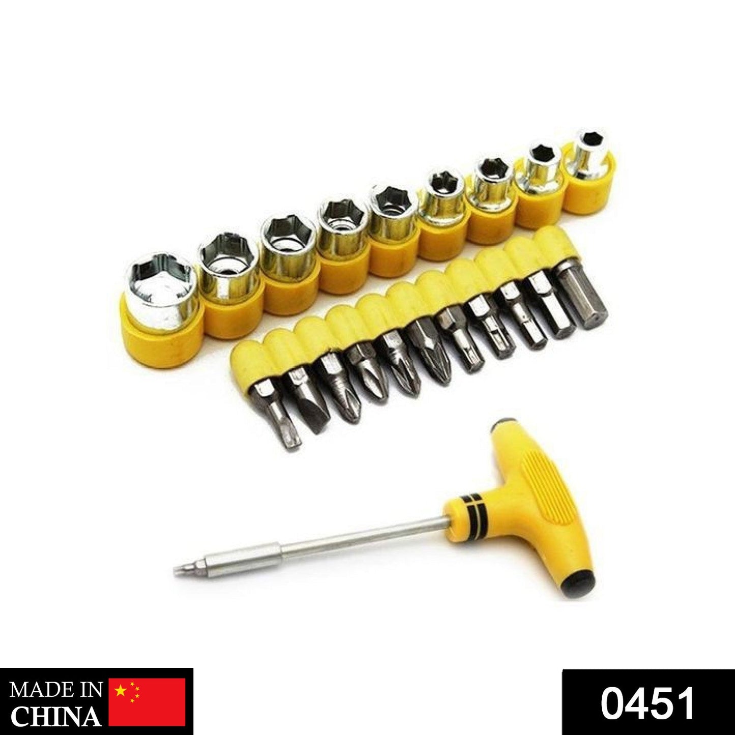 24pcs T shape screwdriver set Batch Head Ratchet Pawl Socket Spanner hand tools DeoDap