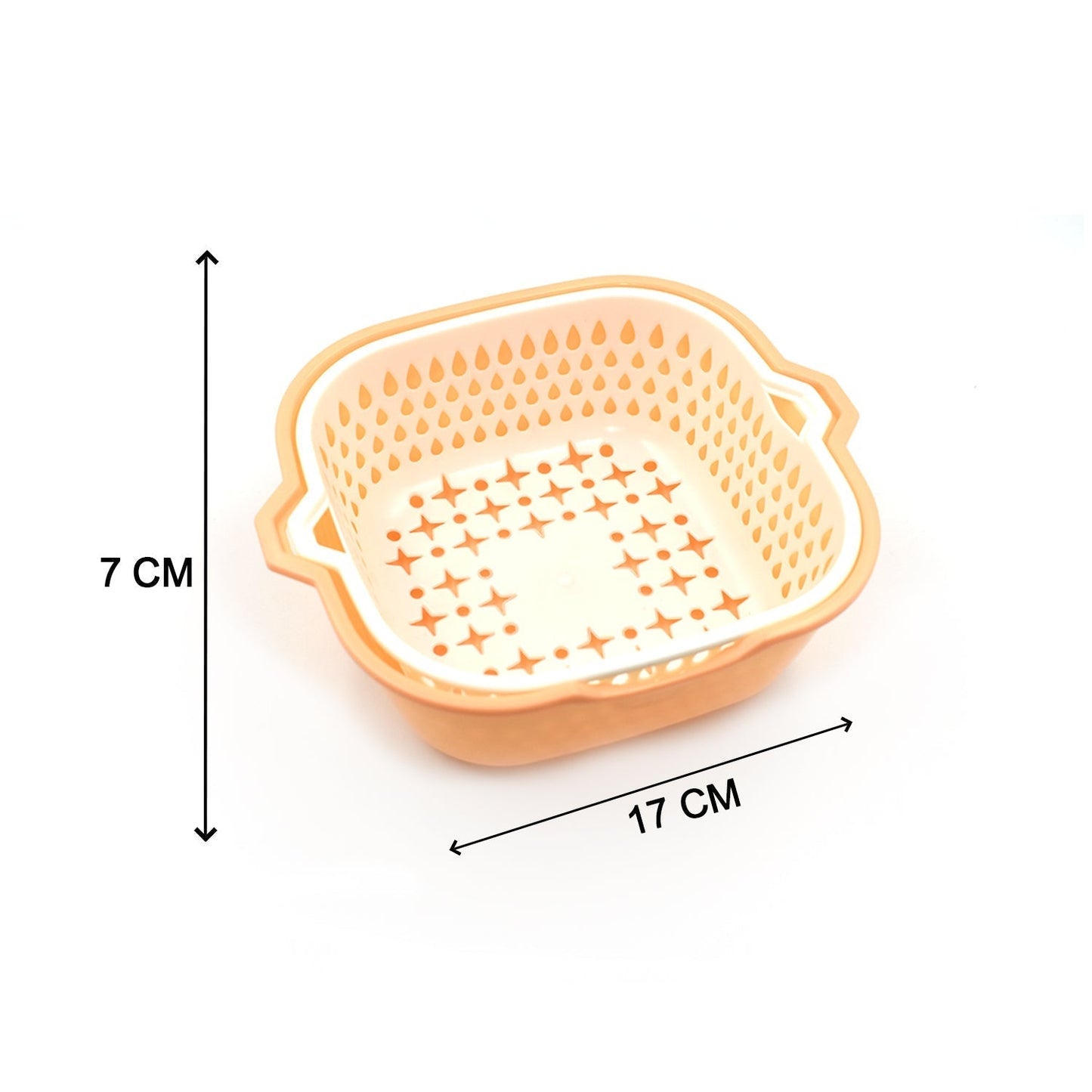 2785 2 In 1 Basket Strainer To Rinse Various Types Of Items Like Fruits, Vegetables Etc. DeoDap