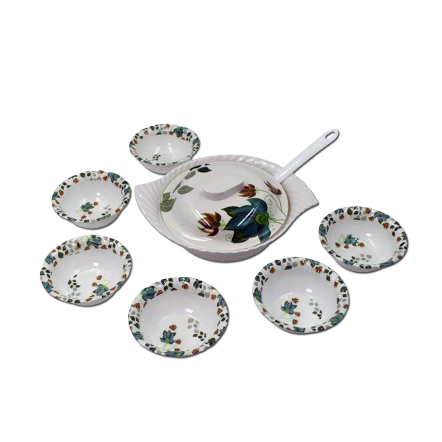 2739 9 Pc Pudding Set used as a cutlery set for serving food purposes and sweet dishes and all in all kinds of household and official places etc. DeoDap