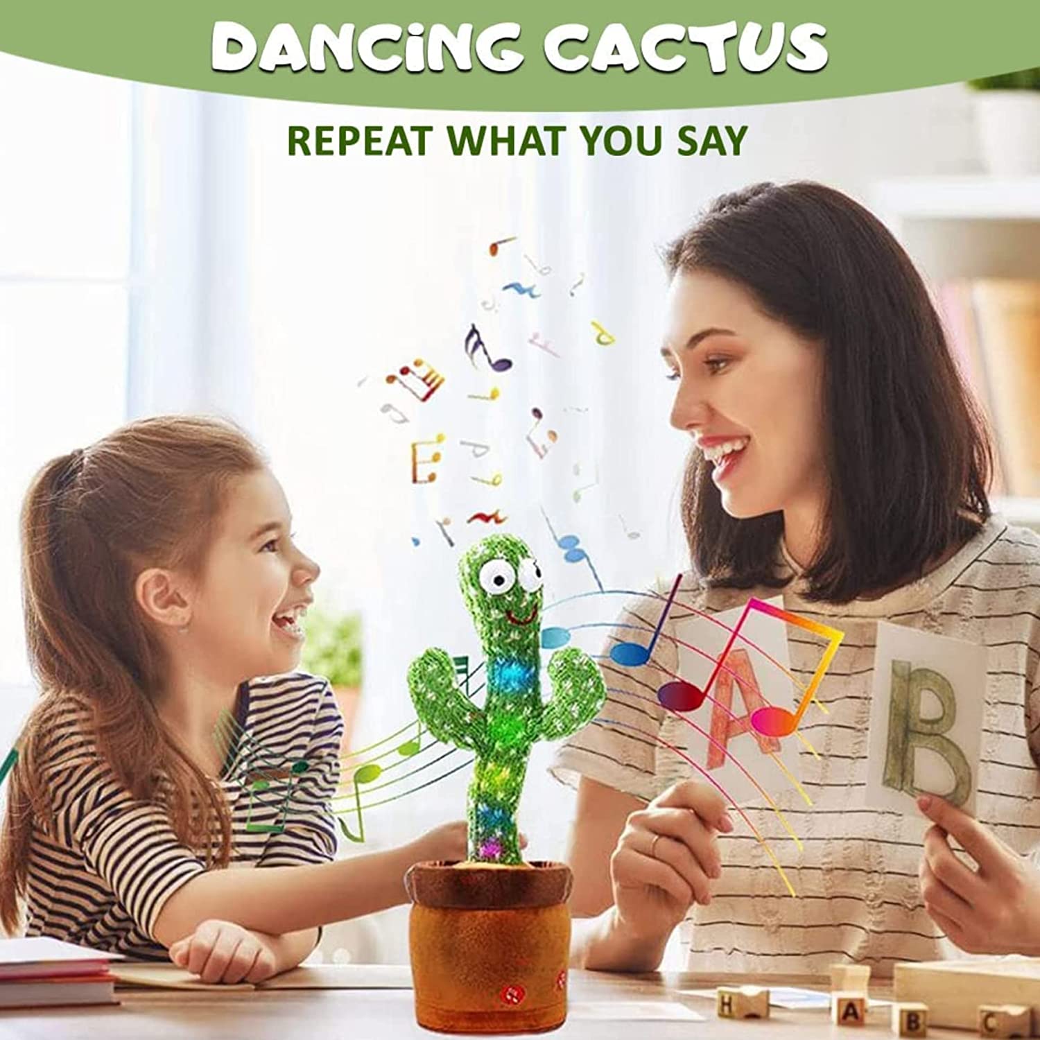 8047L  Dancing Cactus Talking Toy, Chargeable Toy (loose) DeoDap