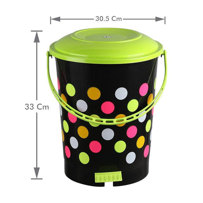 9015 Printed Pedal Bin used for storing garbage and waste products and it would use in all kinds of places like household and official etc. DeoDap