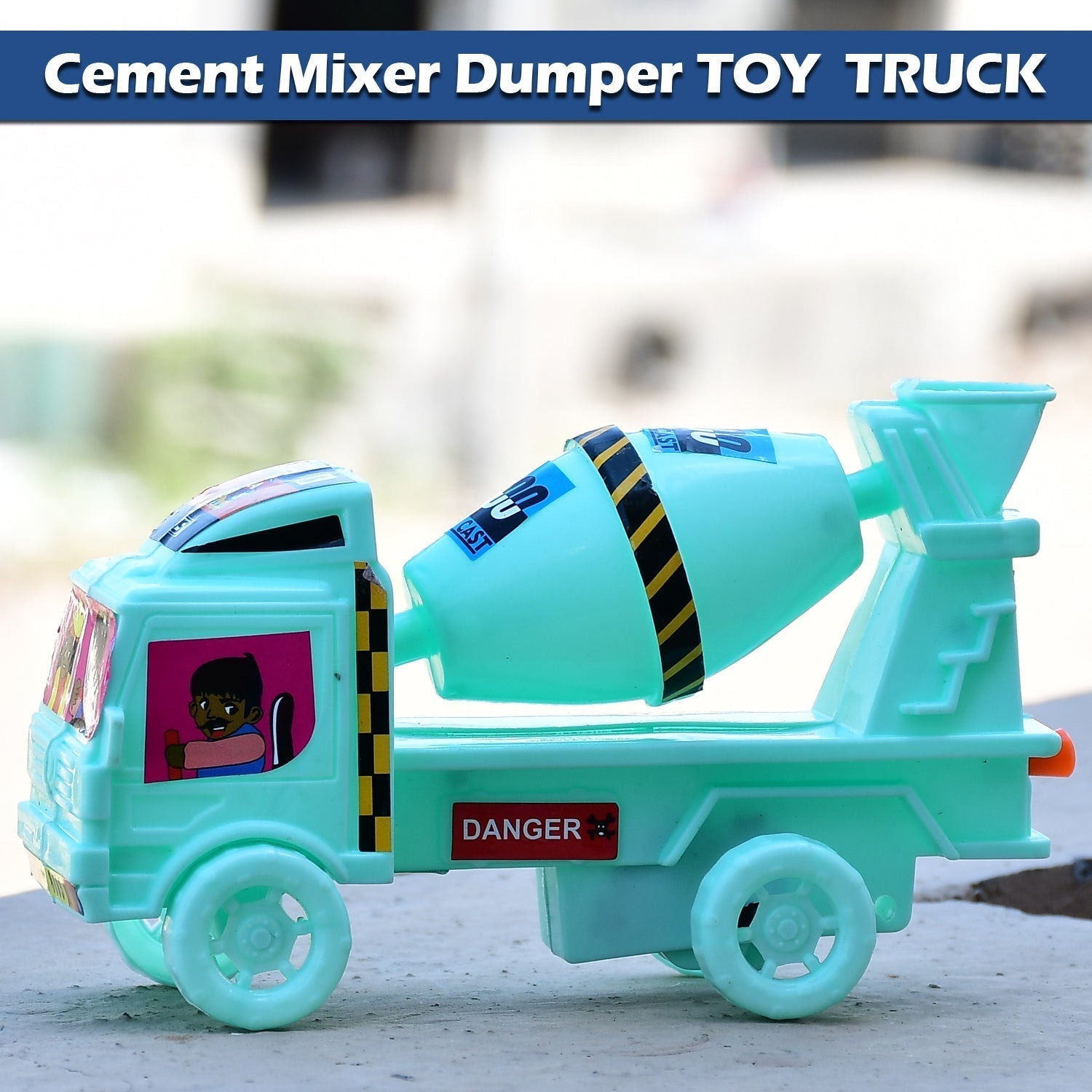 4454 Big Size Heavy Duty Rotating Cement Mixer Dumper Truck Toys for Kids Toddlers Boys and Girls - Construction Toy Friction Vehicle Toy DeoDap