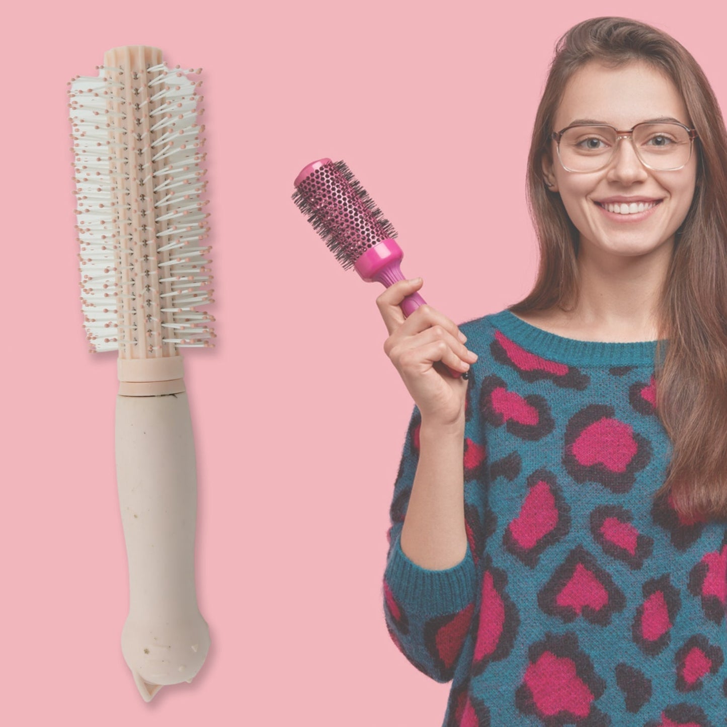 Massage Comb, Air Cushion Massage Hair Brush Ergonomic Matt Disappointment for Straight Curly Hair Cushion Curly Hair Comb for All Hair Types, Home Salon DIY Hairdressing Tool  (1 Pc)