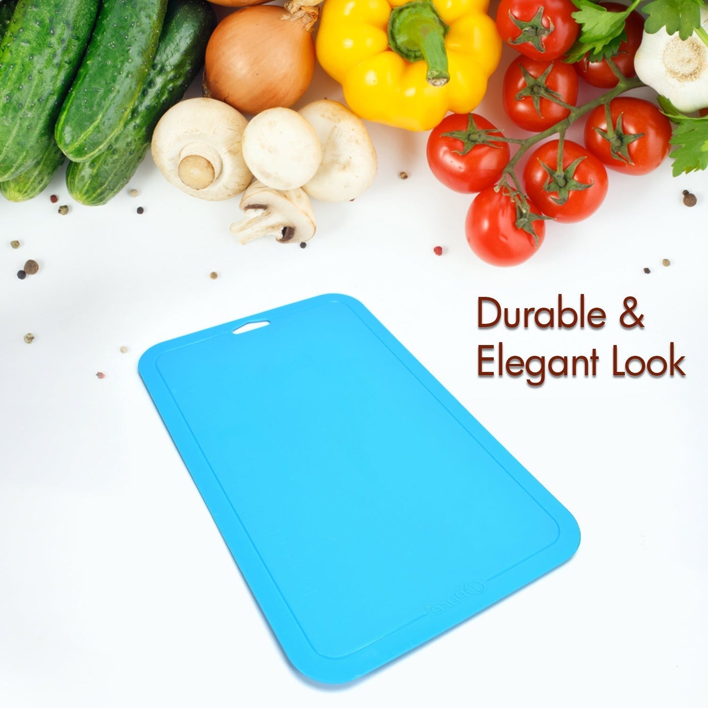 2478 Vegetables and Fruits Cutting Chopping Board Plastic Chopper Cutter Board Non-slip Antibacterial Surface with Extra Thickness DeoDap