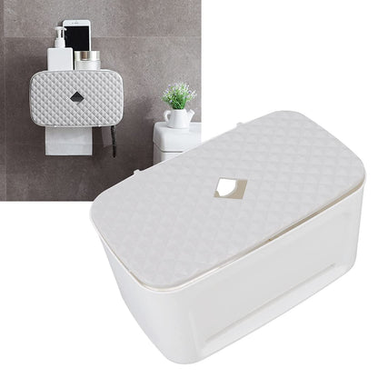 7676 Toilet Paper Holder No Drilling with Drawer and Multifunctional Storage Box for Bathroom, DeoDap