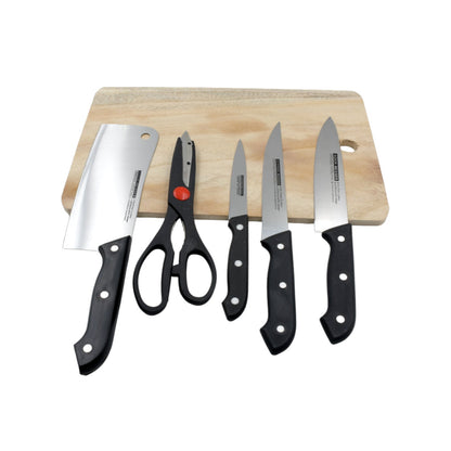 2463A Stainless Steel 6 Piece Kitchen Knife Knives Set For Home Restaurant