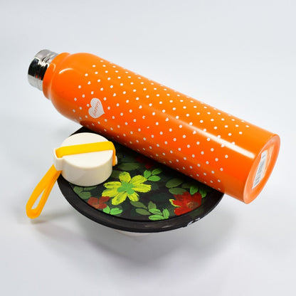 6451 400ML Stainless Steel Printed water bottle for school, college and office. DeoDap