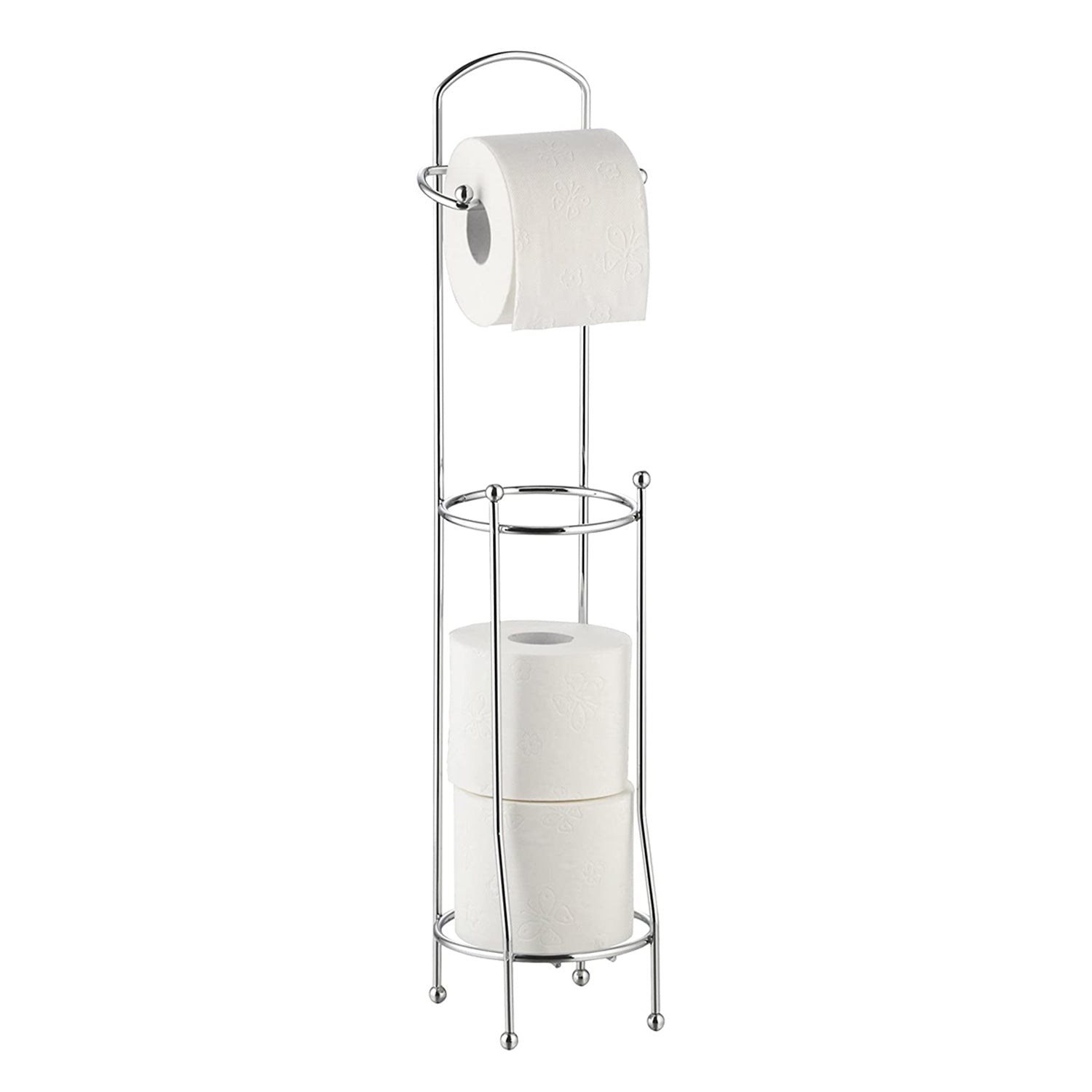 5199 Tissue Roll Stand 63cm High Quality Steel Stand Foe Toilet & Home Use Stand DeoDap