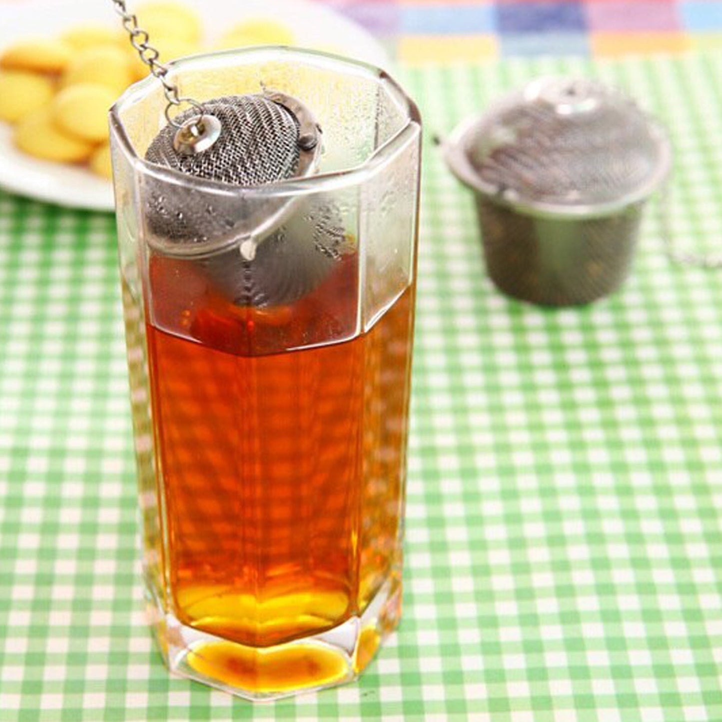 2861 Stainless Steel Spice Tea Filter Herbs Locking Infuser Mesh Ball DeoDap