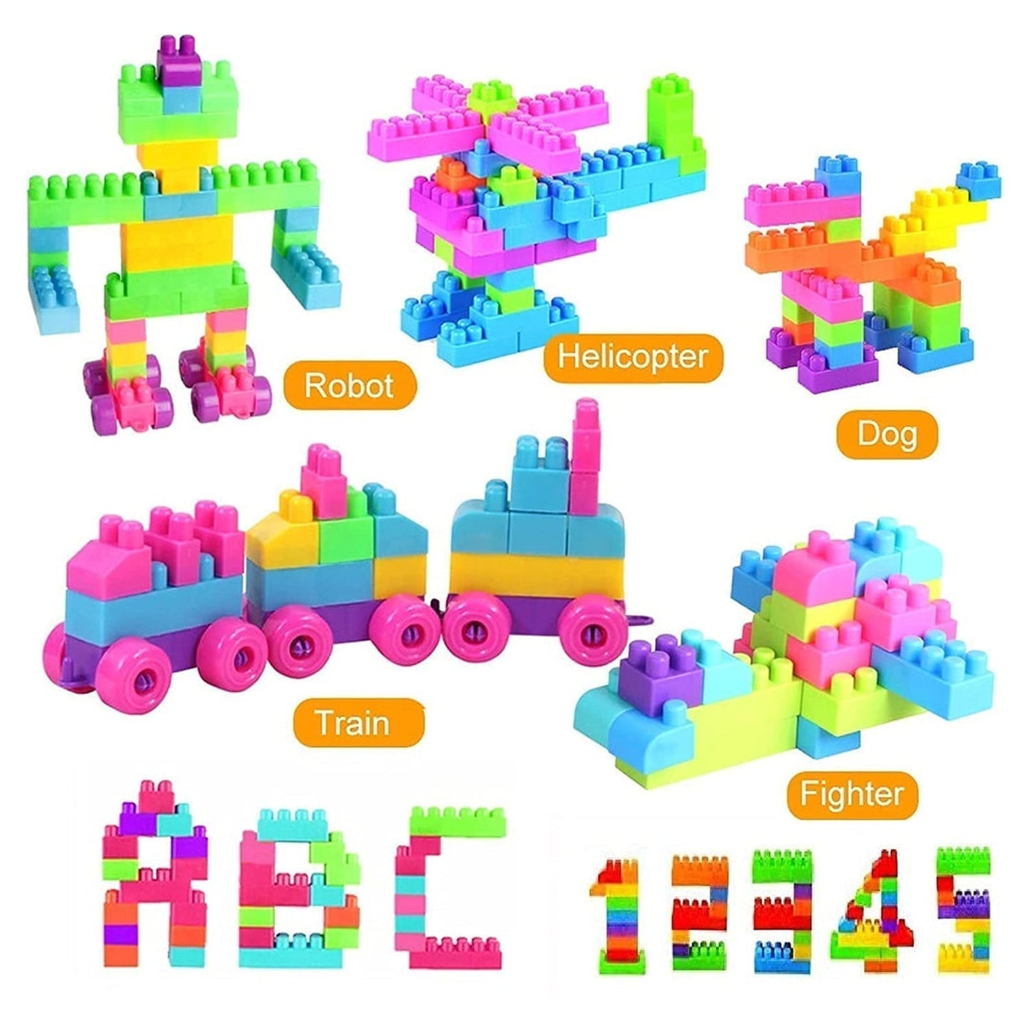 4627 A Building Blocks 60 Pc widely used by kids and children for playing and entertaining purposes among all kinds of household and official places etc. DeoDap