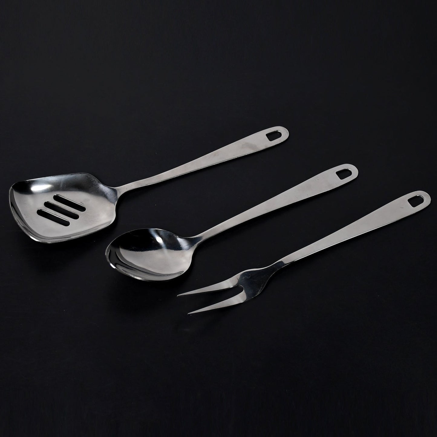 2491A SERVING SPOON SET COOKING SPOON SET HIGH QUALITY PREMIUM SPOON SET ( 3PC SET ).