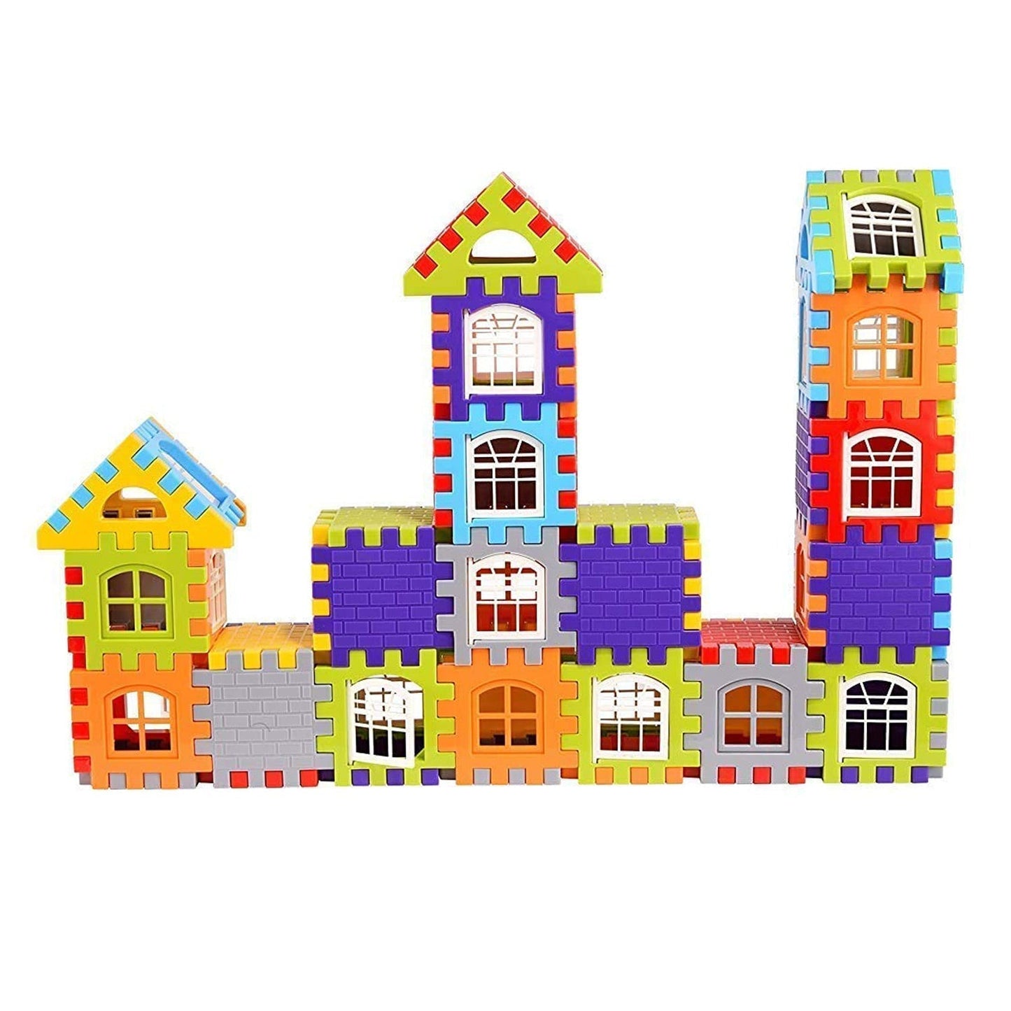 3910 72 Pc House Blocks Toy used in all kinds of household and official places specially for kids and children for their playing and enjoying purposes. DeoDap