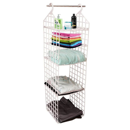 4526 MULTIPURPOSE 5 LAYER FOLDING CLOTHES STORAGE RACKS||CLOSET FOR STUDENTS WARDROBE SHELVES SOCKS, SCARF, T-SHIRT, ETC||HANGING ORGANIZER STORAGE HOLDERS & RACKS