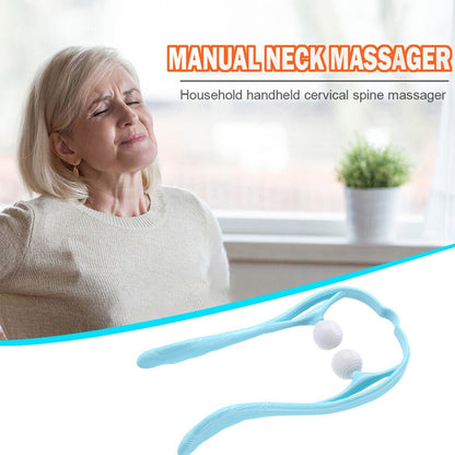 6593 Neck Shoulder Massager, 13.5x7.08in Portable Relieving the Back for Men Relieving the Waist Women