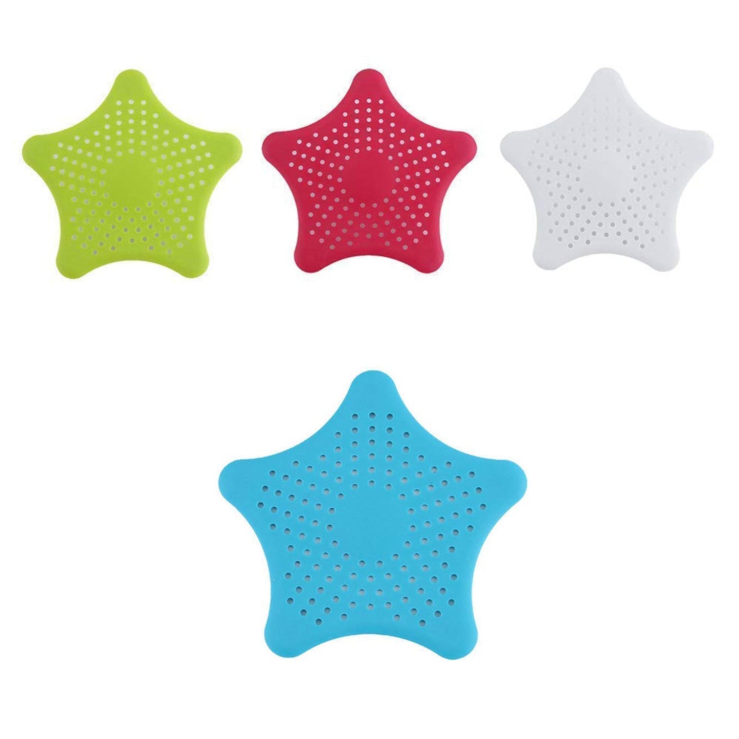 0830  Star Shape Suction Cup Kitchen Bathroom Sink Drain Strainer Hair Stopper Filter, Star Shaped Sink Filter Bathroom Hair Catcher, Drain Strainers Cover Trap Basin(Mix Color 1 Pc)