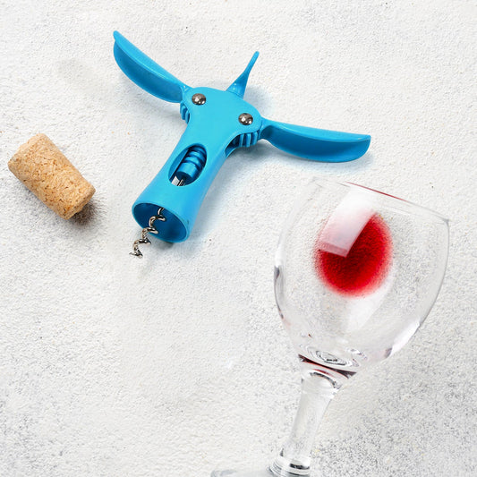 2843 Plastic Wing Corkscrew Wine Bottle Opener Simple and Stylish Wing Corkscrew Used in Kitchen Restaurant Bar DeoDap