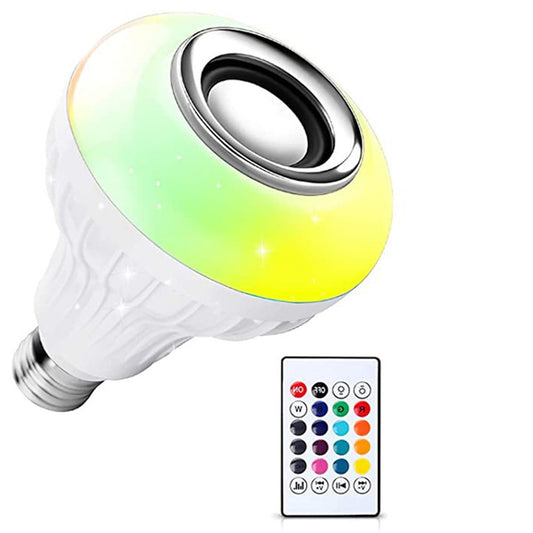 1363 Wireless Bluetooth Sensor 12W Music Multicolor LED Bulb with Remote Controller DeoDap