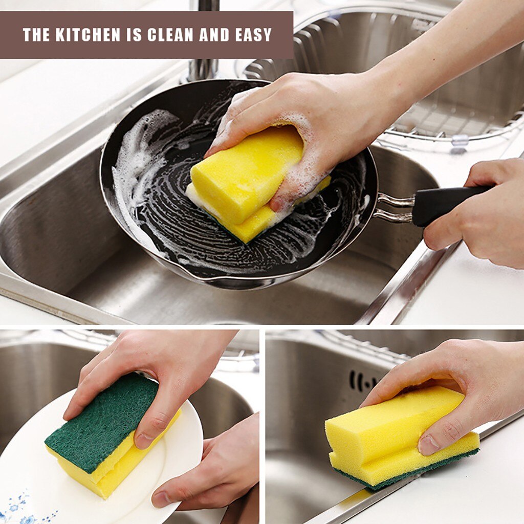 1429 Scrub Sponge 2 in 1 PAD for Kitchen, Sink, Bathroom Cleaning Scrubber DeoDap