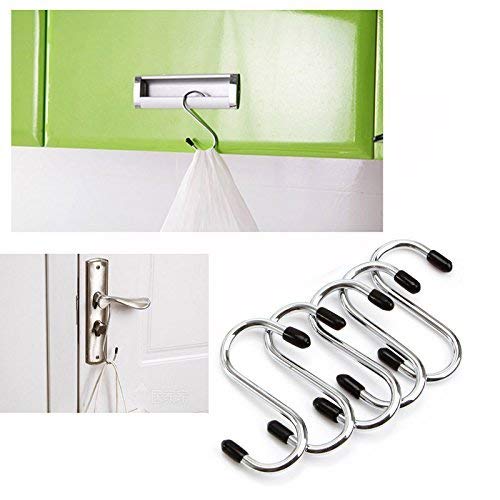 0232 Heavy Duty S-Shaped Stainless Steel Hanging Hooks - 5 pcs DeoDap