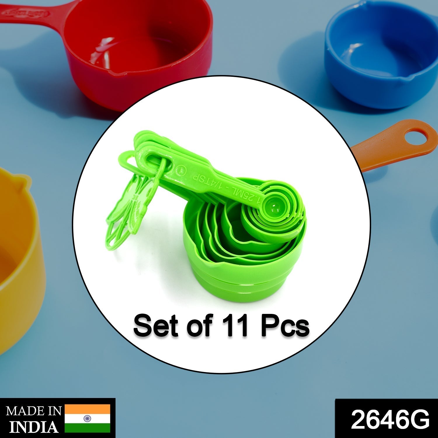 2646 G 11 Pc Measuring Cup Set For Pouring And Picking Of Various Food Items And All With Nice Measurements. DeoDap