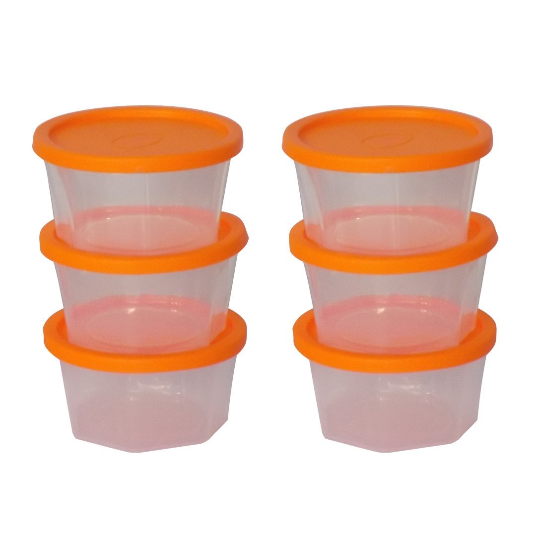 171 Plastic Container Set, 200ml, Set of 6 DeoDap